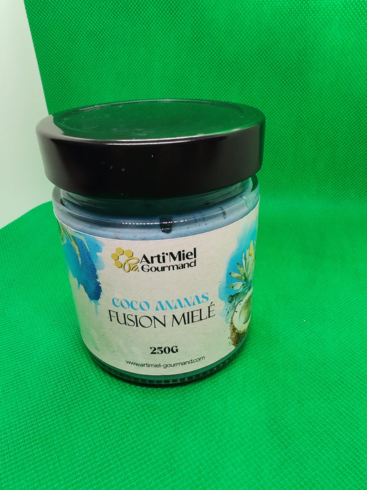 Miel crémeux de Russie aux coco ananas extrait spiruline 250gr